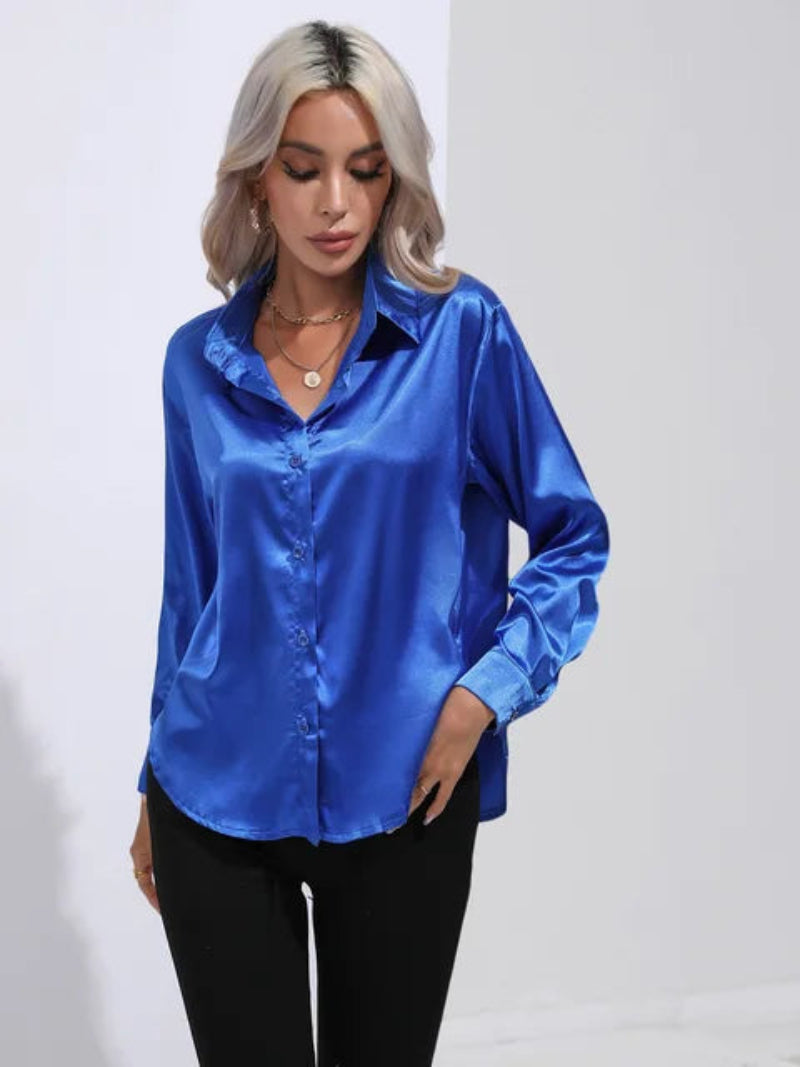 Elegant Women's Long Sleeve Shirt - OutfitLondon