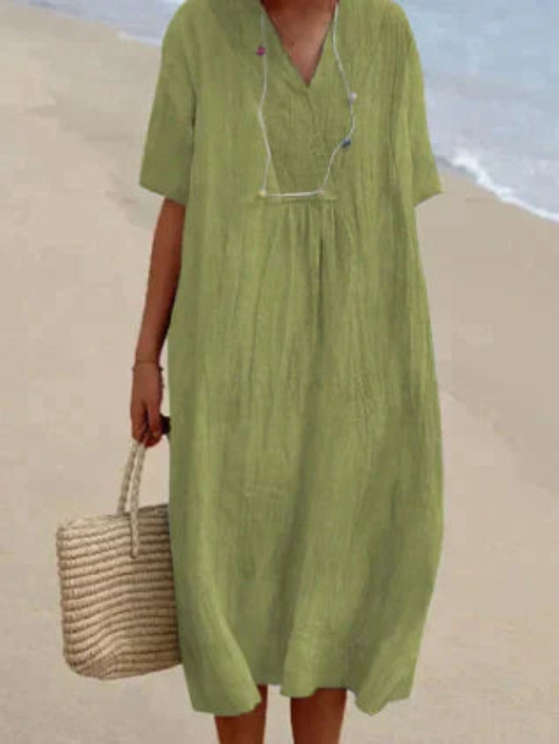 Women's V Neck Sundress for Summer