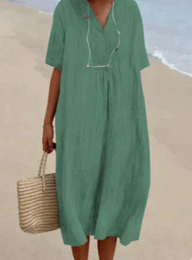 Women's V Neck Sundress for Summer