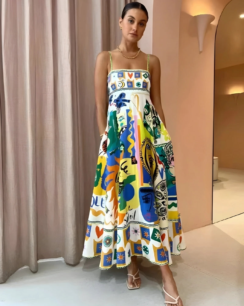 Women's Lightweight Sleeveless Summer Maxi Dress - OutfitLondon