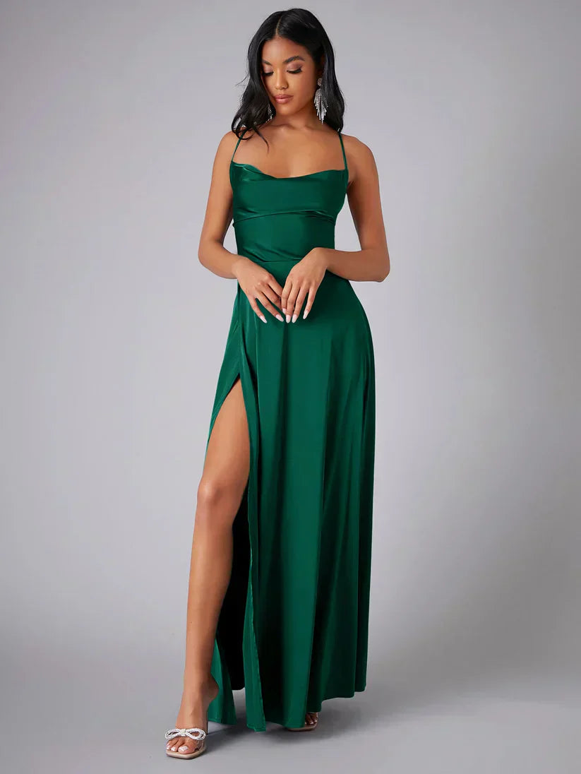 Women's Elegant Satin Maxi Dress