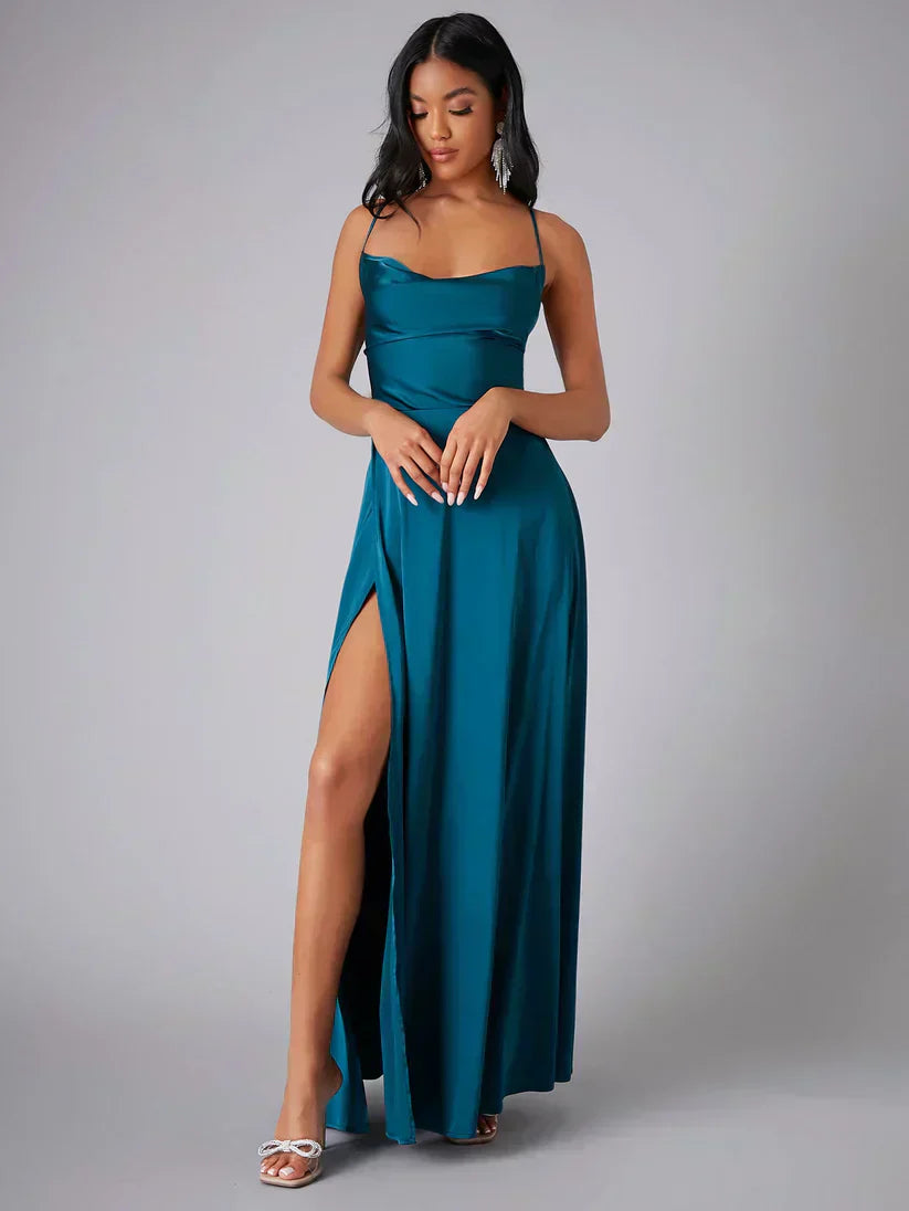 Women's Elegant Satin Maxi Dress