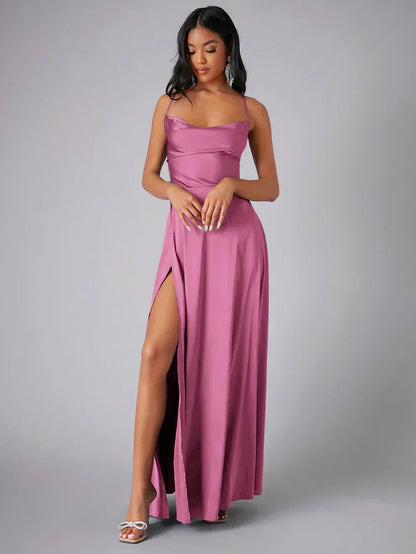 Women's Elegant Satin Maxi Dress