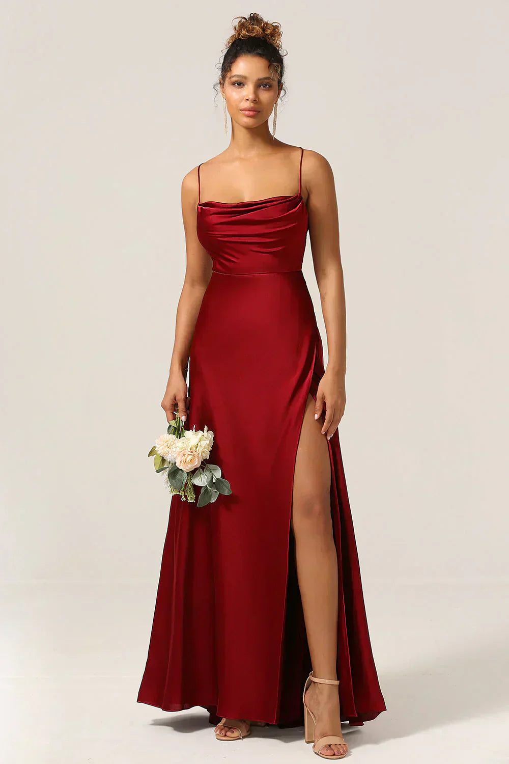Women's Elegant Satin Maxi Dress