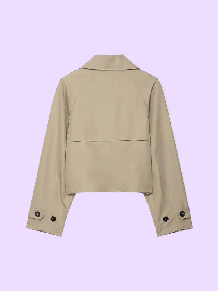 Classic Women's Double Breasted Rain Coat