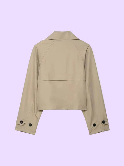 Classic Women's Double Breasted Rain Coat