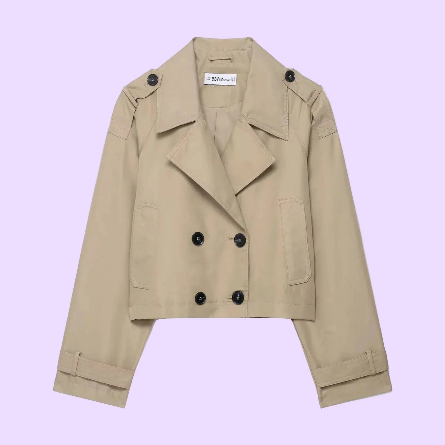 Classic Women's Double Breasted Rain Coat