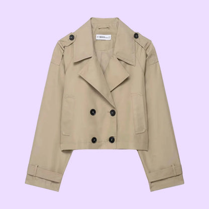 Classic Women's Double Breasted Rain Coat
