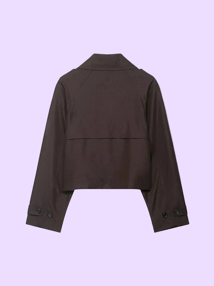 Classic Women's Double Breasted Rain Coat