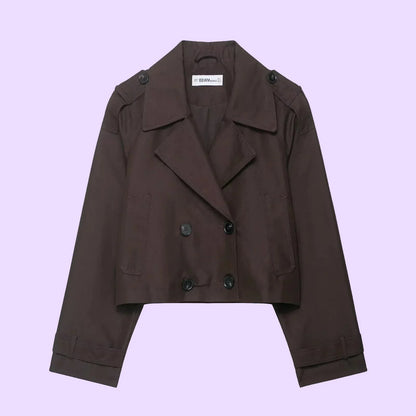 Classic Women's Double Breasted Rain Coat - OutfitLondon