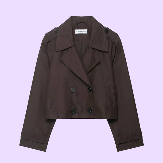 Classic Women's Double Breasted Rain Coat - OutfitLondon