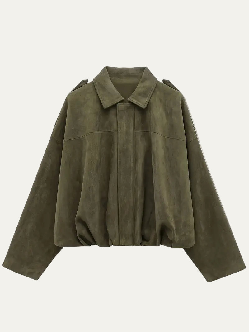 Ladies Large Fit Crop Bomber Jacket - OutfitLondon