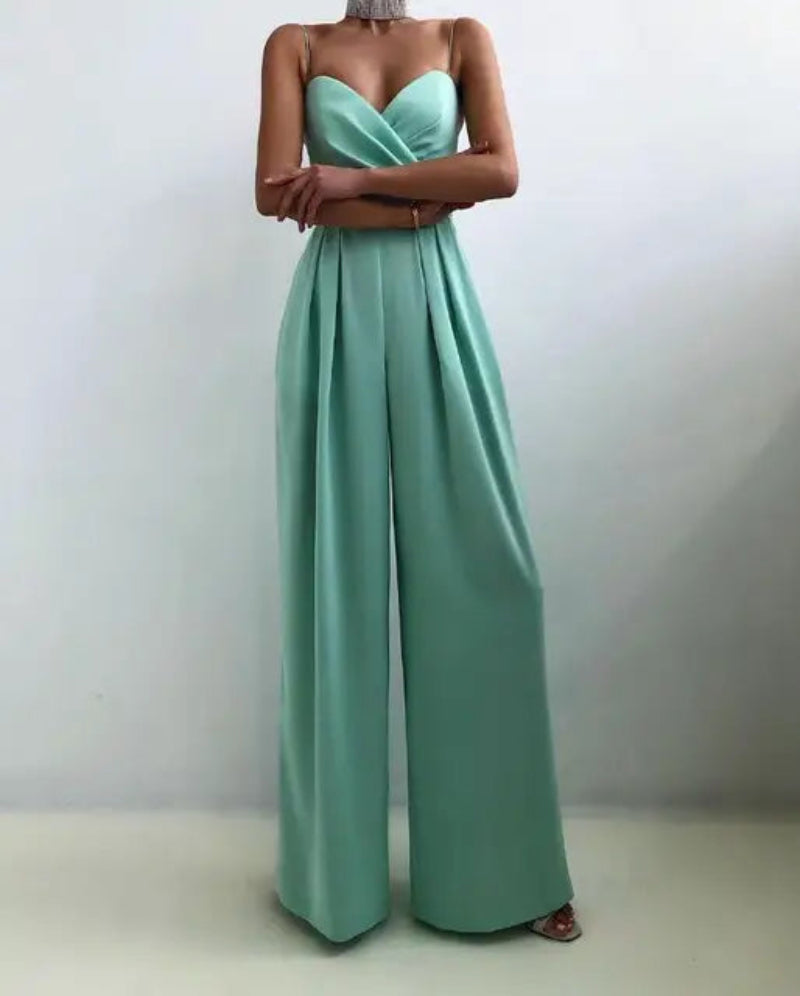 Feminine Crochet Cold Shoulder Jumpsuit