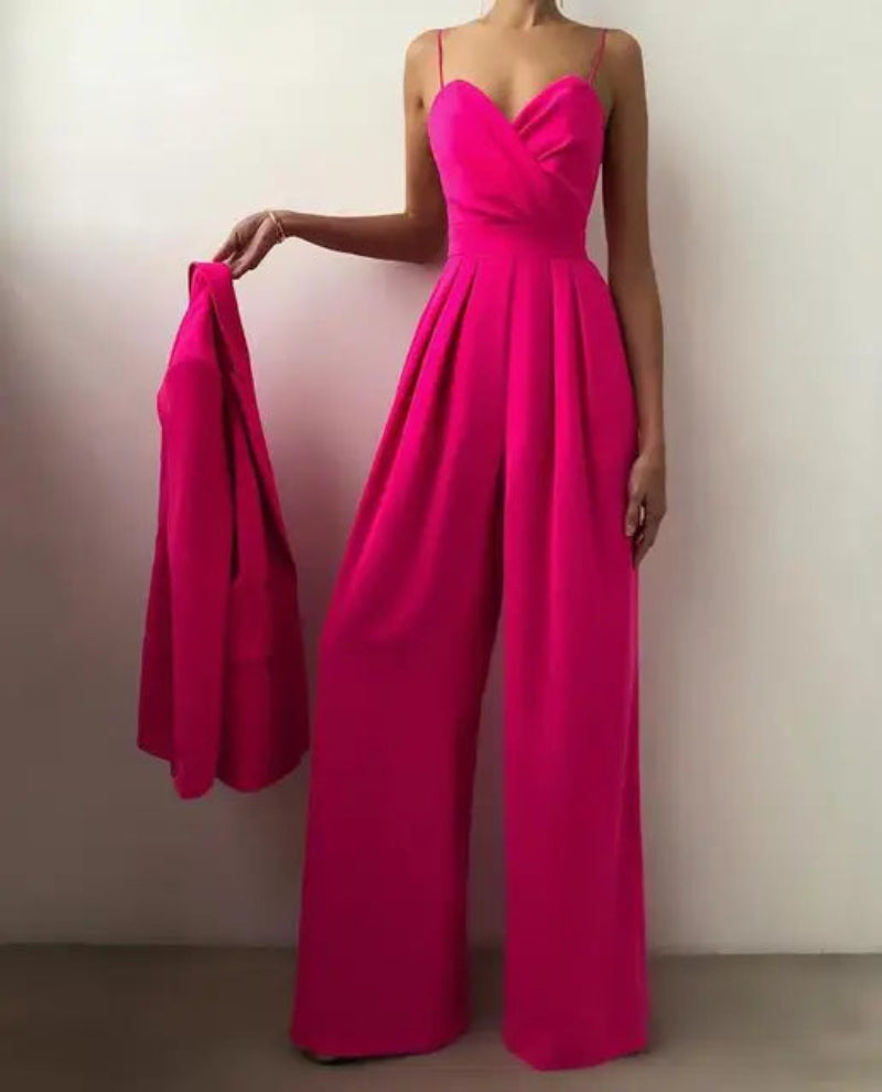 Feminine Crochet Cold Shoulder Jumpsuit