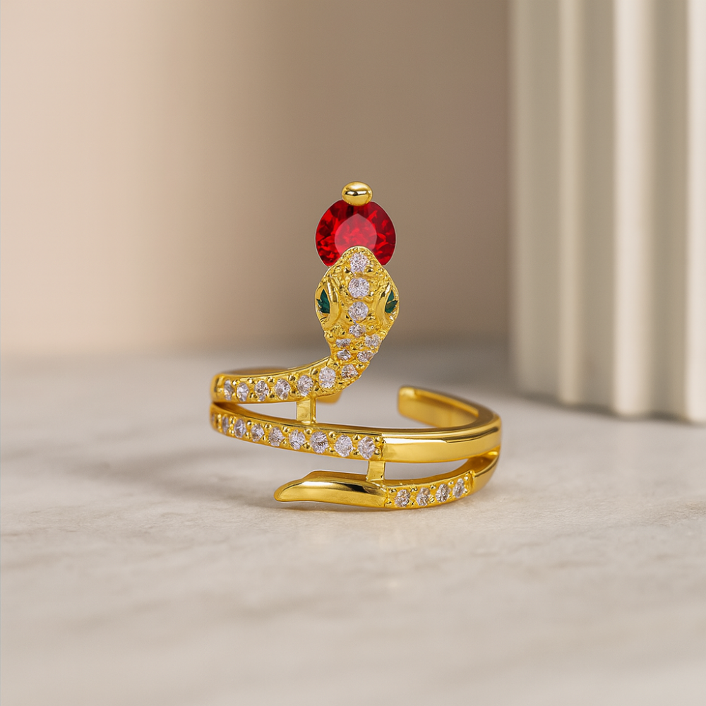 Cheap Cubic Zirconia Snake Style Ring