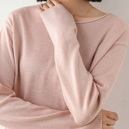 Casual Loose Fit Sweater Top - OutfitLondon