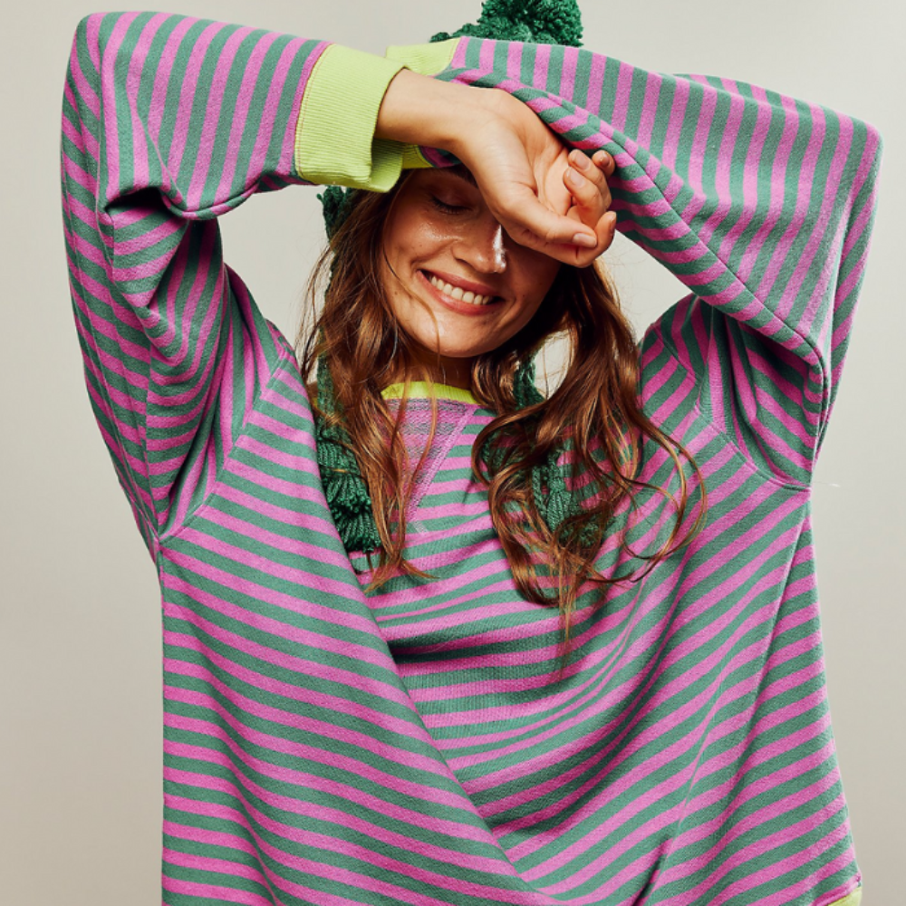 Soft Casual Striped Ladies T-Shirt - OutfitLondon