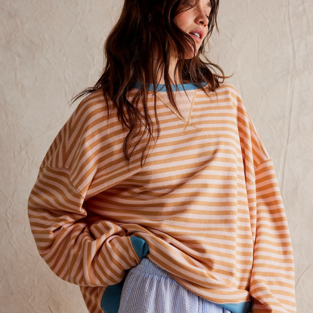 Soft Casual Striped Ladies T-Shirt