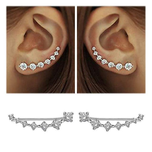 Glittering Crystal Women's Stud Earrings - OutfitLondon