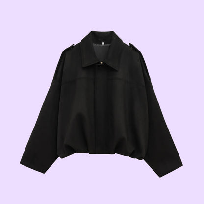 Soft Faux Suede Women's Bomber Jacket