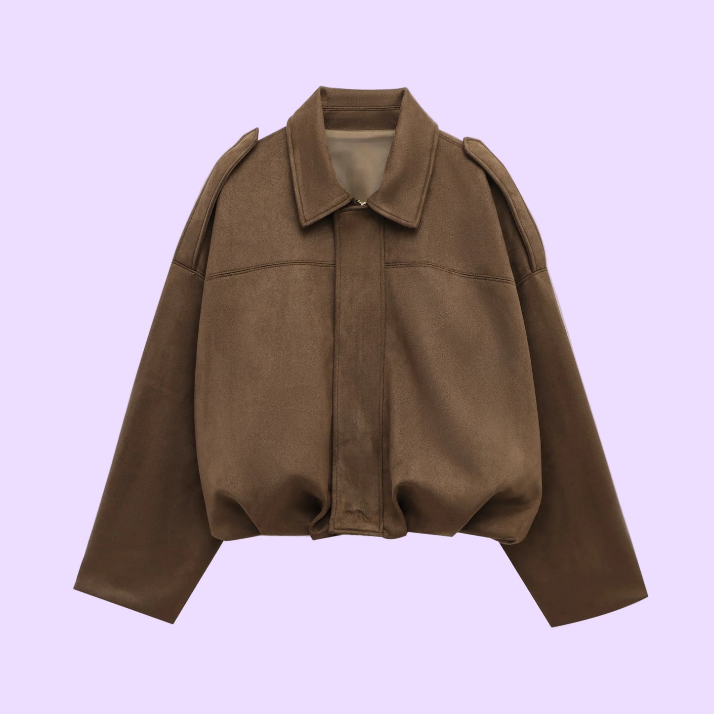 Soft Faux Suede Women's Bomber Jacket