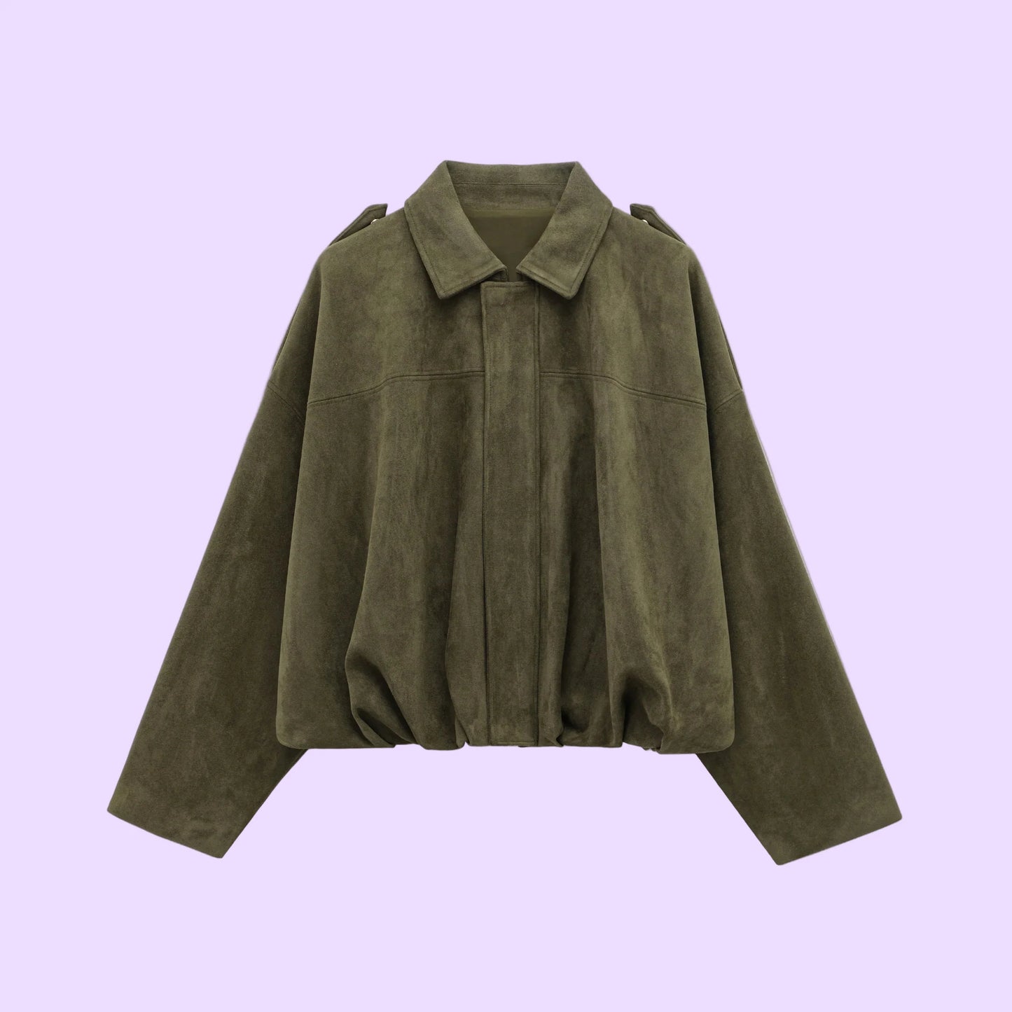 Soft Faux Suede Women's Bomber Jacket