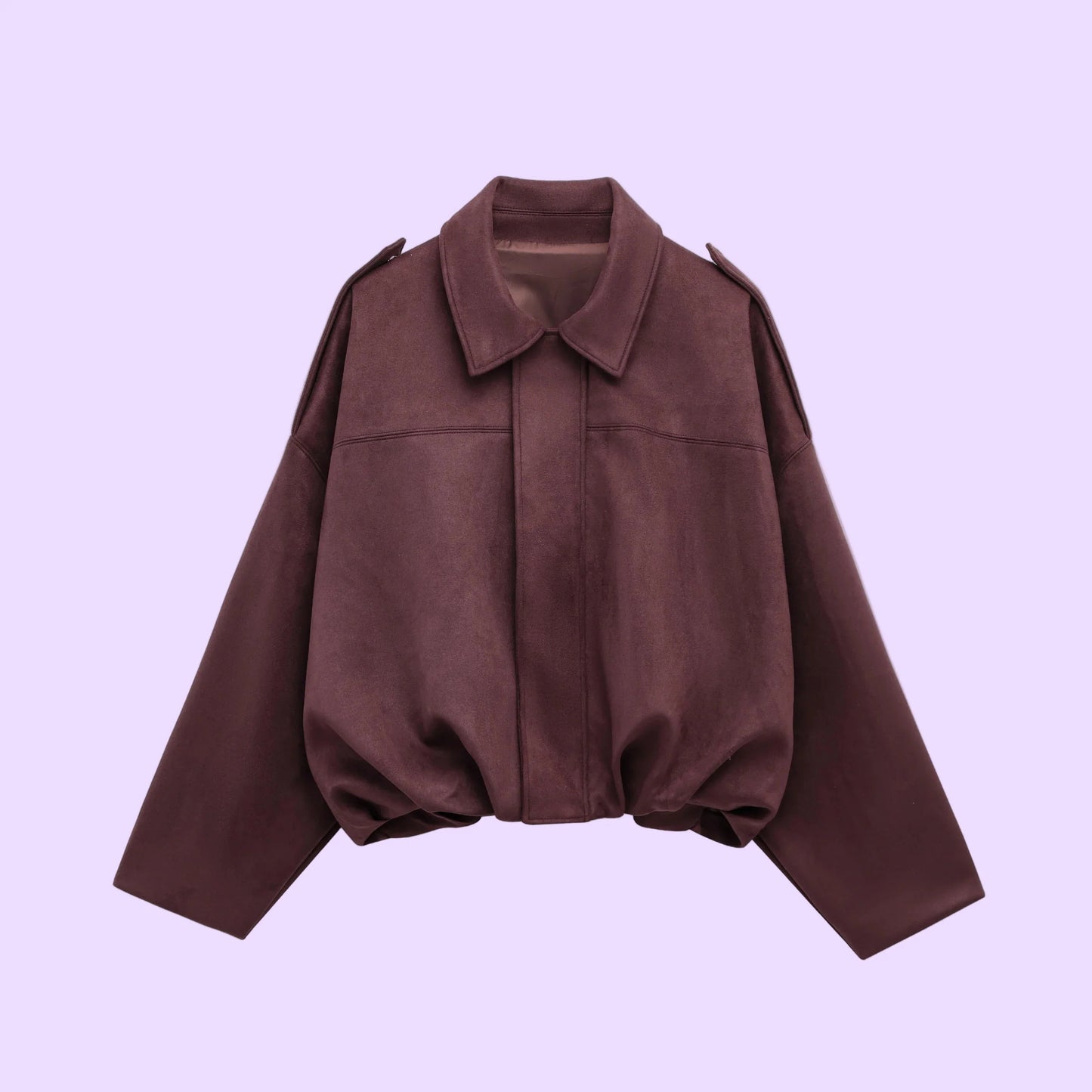 Soft Faux Suede Women's Bomber Jacket