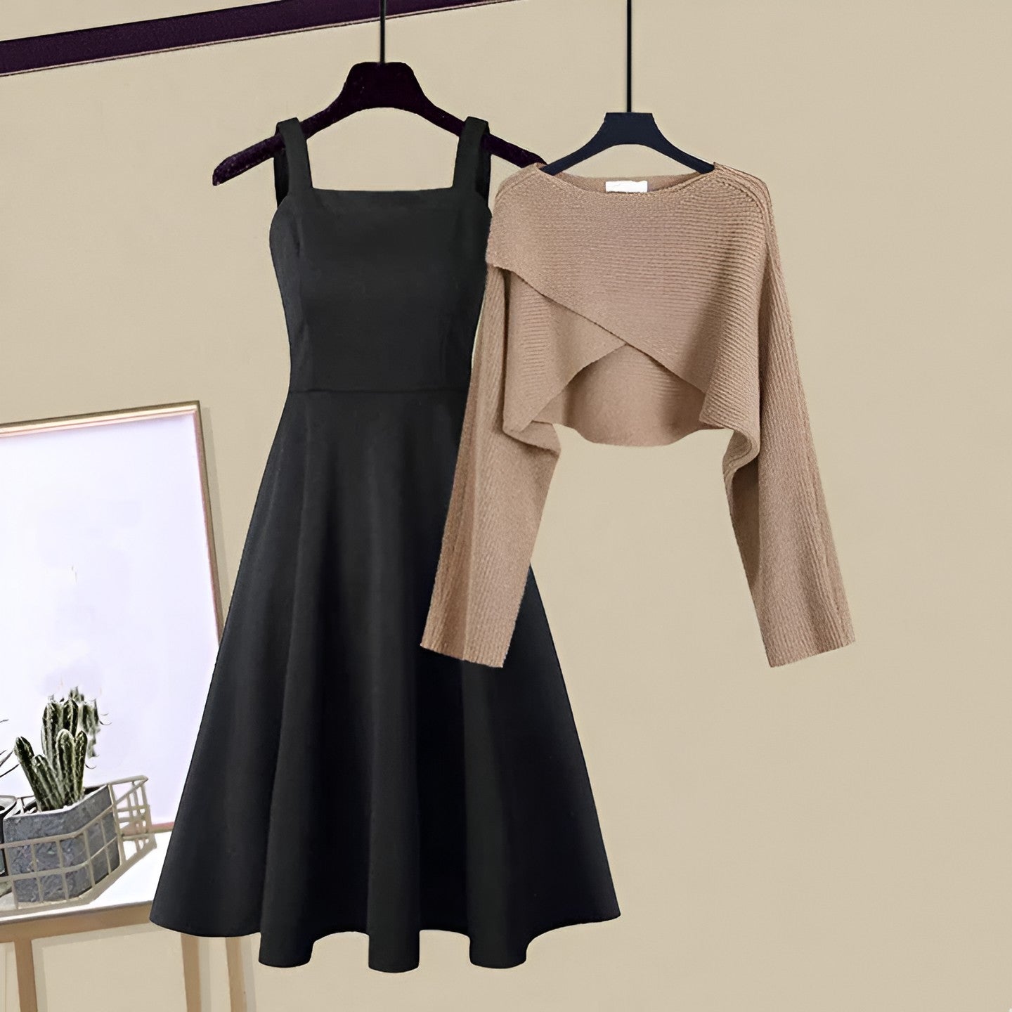Women's Soft Knitted Dress Clothing Set - OutfitLondon