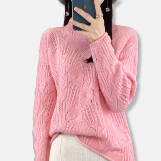 Soft Women's Cable Knit Pullover Sweater - OutfitLondon