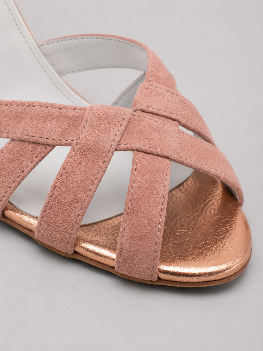 Women's Stylish Cushioned Leather T-Strap Mid Heel Shoes in Pink