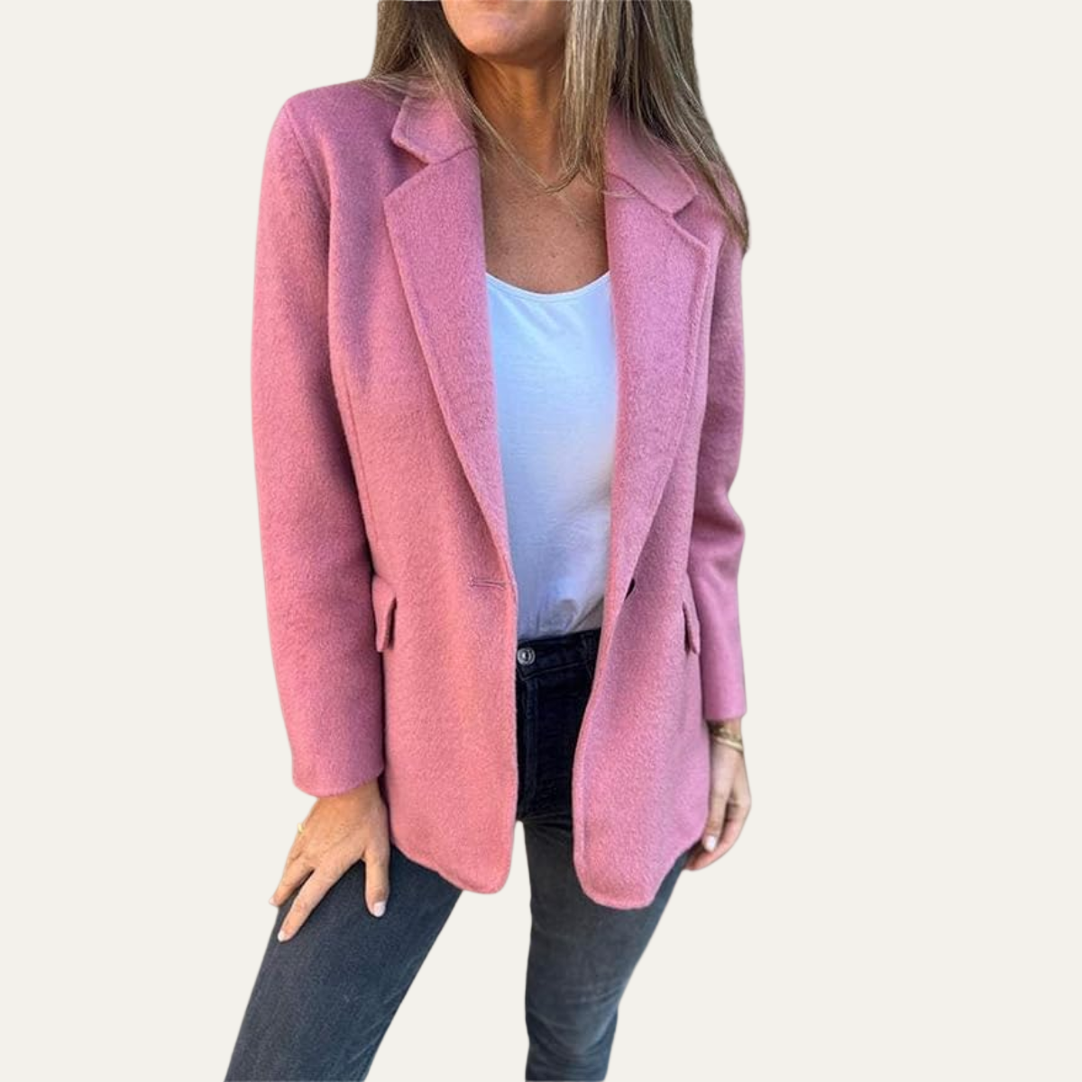 Casual Fit Open Front Women's Blazer