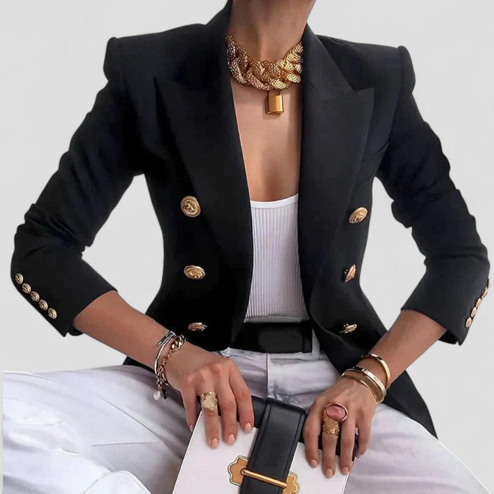 Classic Fit Double-Breasted Short Jacket - OutfitLondon