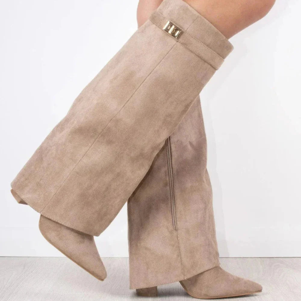 Stylish Low Block Heel Ankle Boots - OutfitLondon