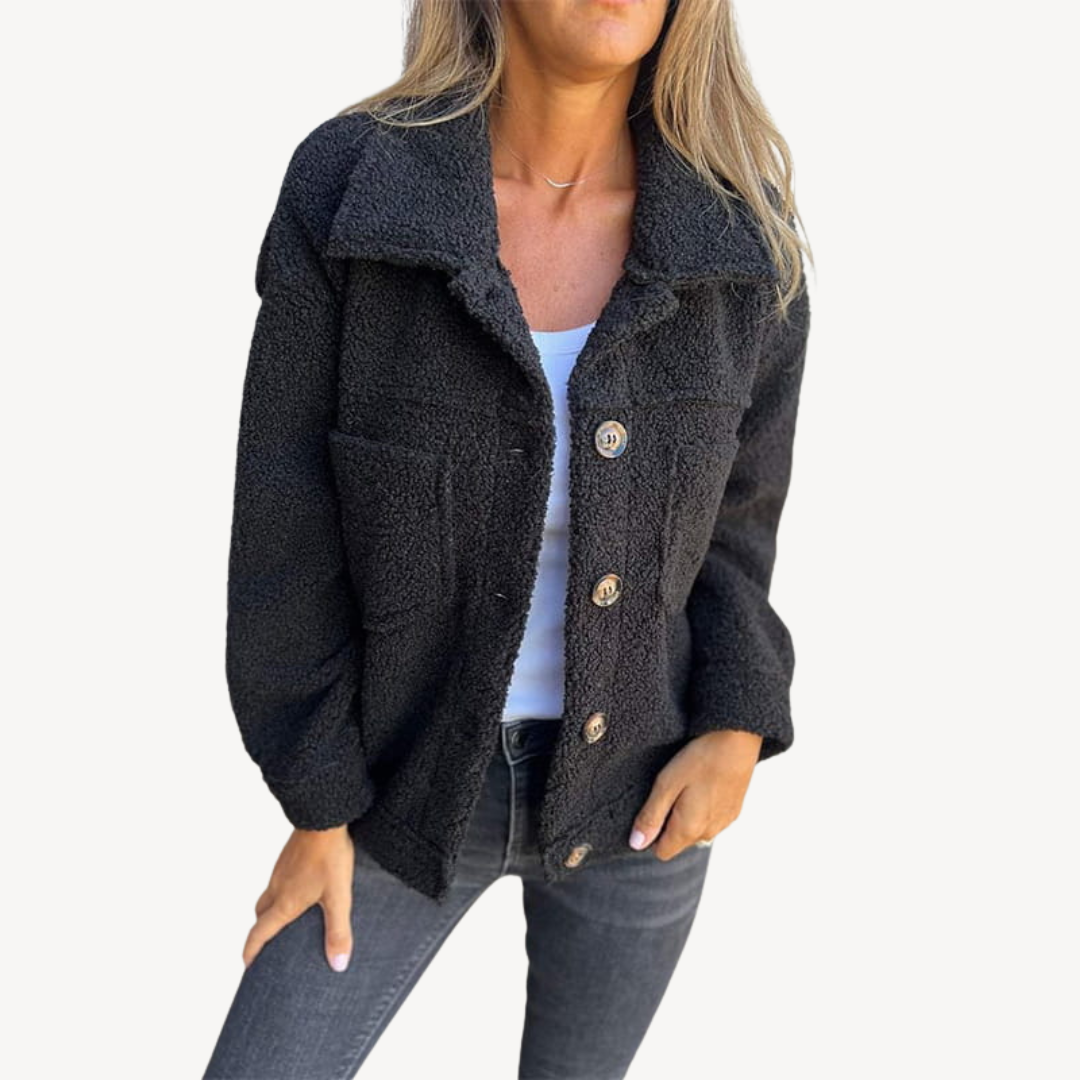 Cozy Short Fleece Women's Jacket - OutfitLondon