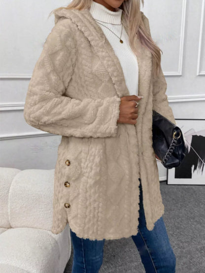 Warm Winter Coat with Buttons for Women