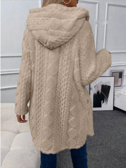Warm Winter Coat with Buttons for Women