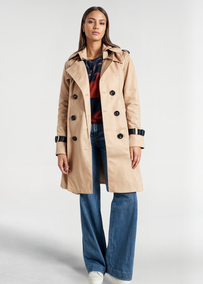Classic Ladies Waterpoof Trench Coat - OutfitLondon