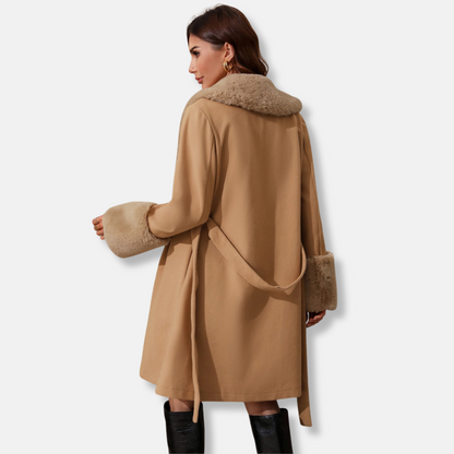 Luxury Faux Fur Lined Trench Coat