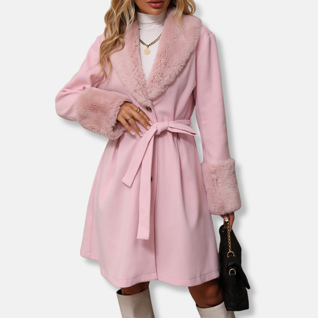 Luxury Faux Fur Lined Trench Coat