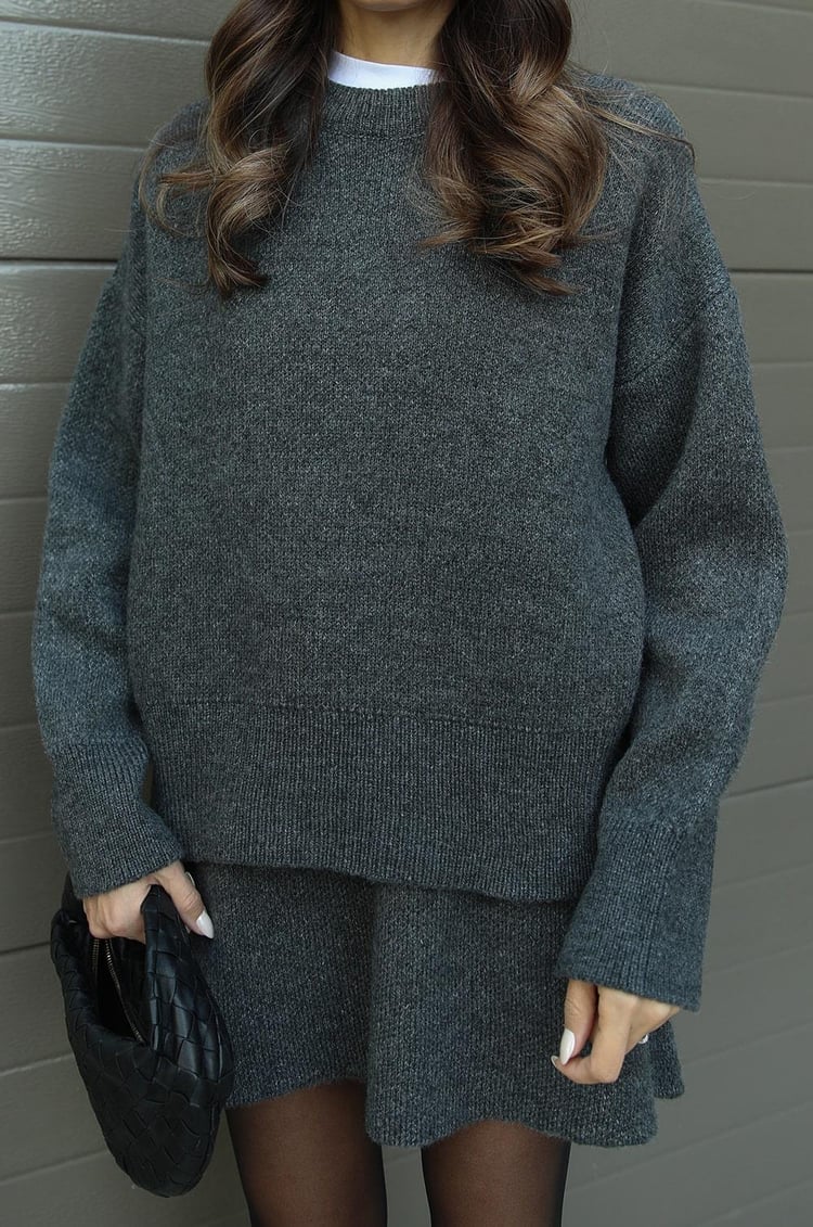 Cozy Knit Sweater and Skirt Outfit Set