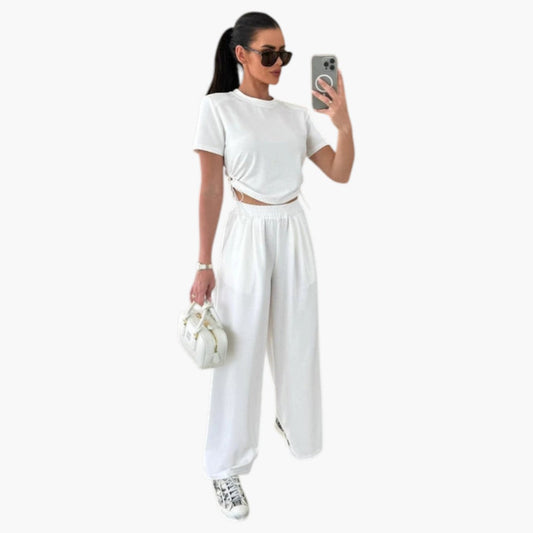 Women's Casual Wide Leg Two-Piece Set