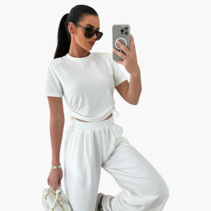 Women's Casual Wide Leg Two-Piece Set
