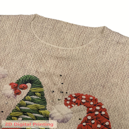 Funny Christmas Sweater for Women - Quirky Gnome Pattern