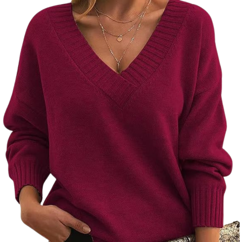 Women's Casual Oversized Crew Neck Sweater