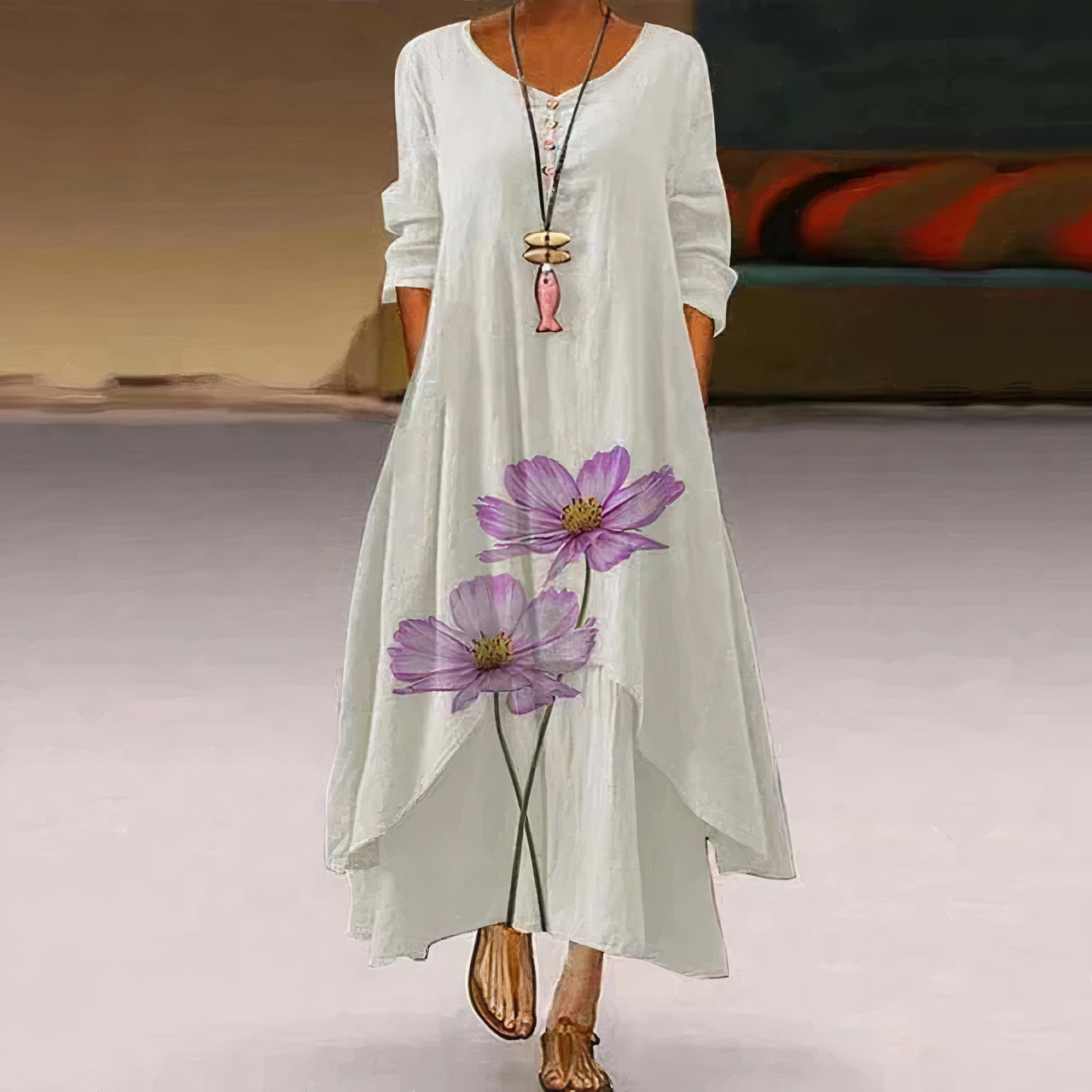 Women's Pretty Flower Fit Dress