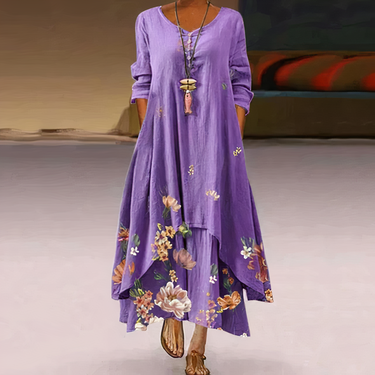 Women's Pretty Flower Fit Dress