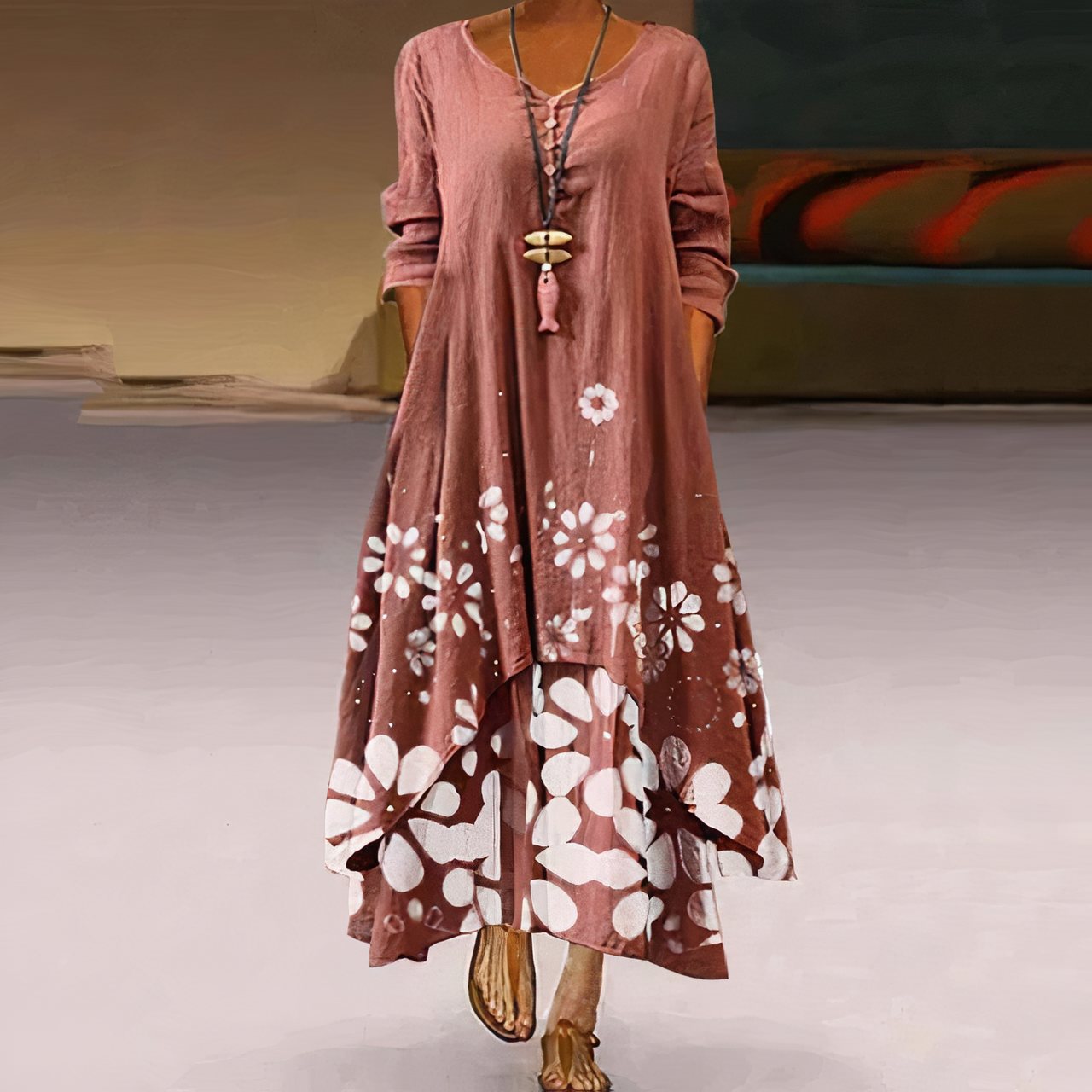 Women's Pretty Flower Fit Dress