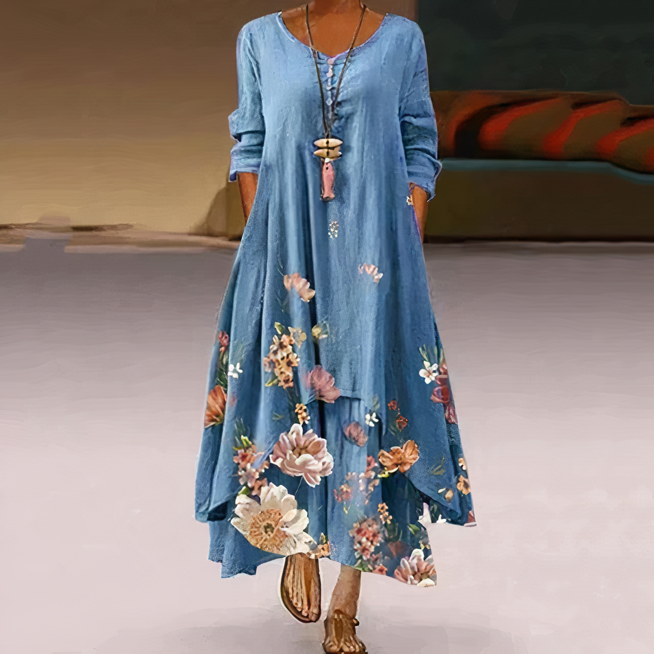Women's Pretty Flower Fit Dress