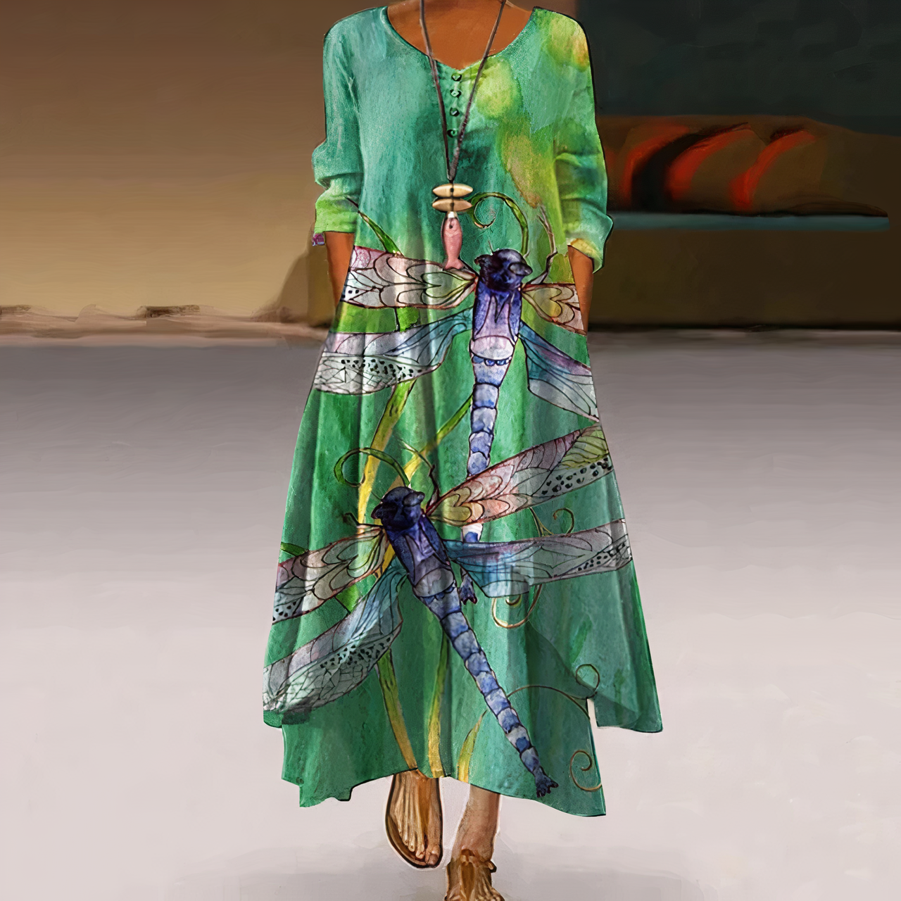 Women's Pretty Flower Fit Dress