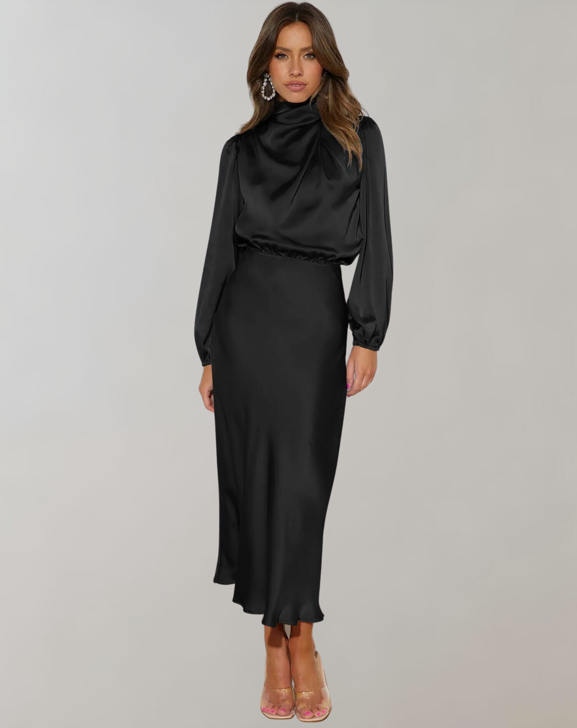 Women's Classic Mid Length Dress - OutfitLondon